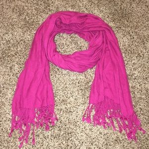 Gorgeous Tassled Hot Pink Shawl/Scarf